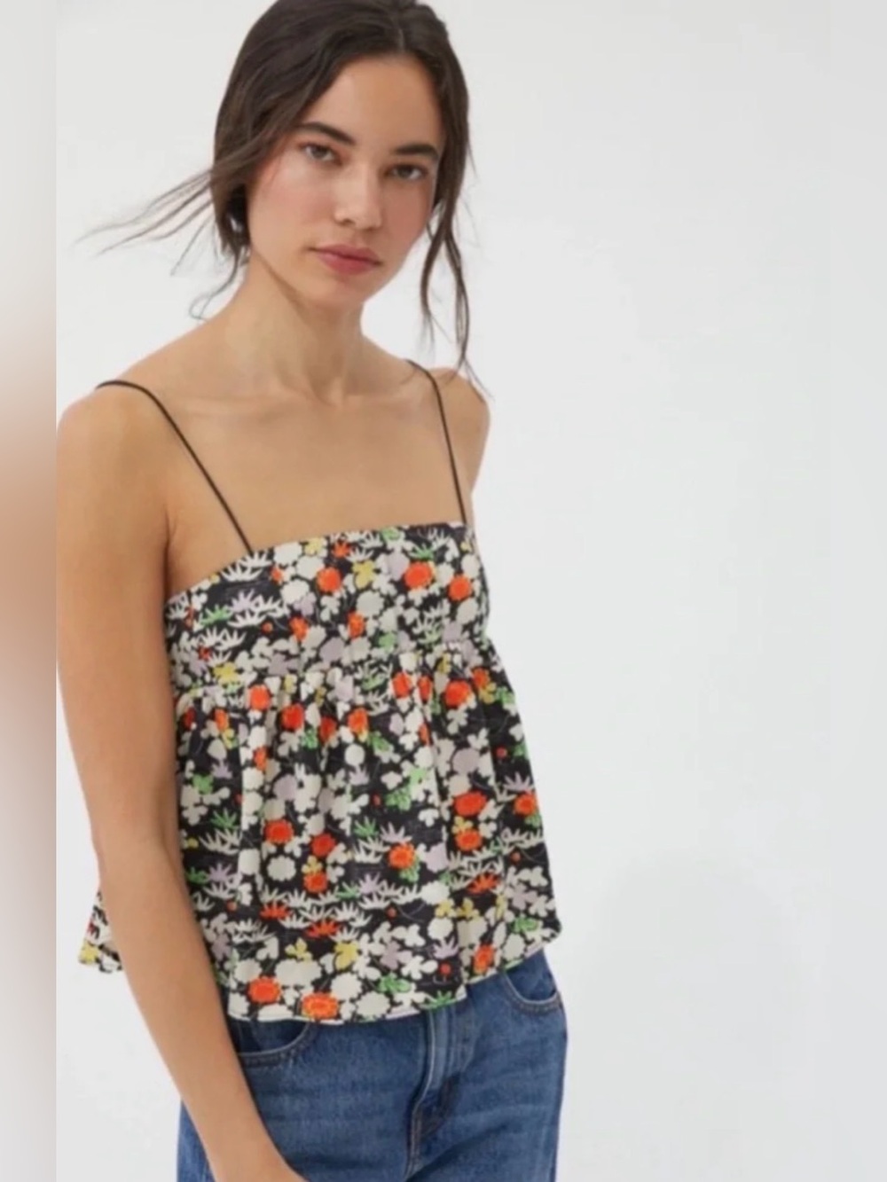 URBAN OUTFITTERS Floral Spaghetti-Strap Peplum Top
LIKE NEW ORIGINAL PRICE - Picture 2 of 13